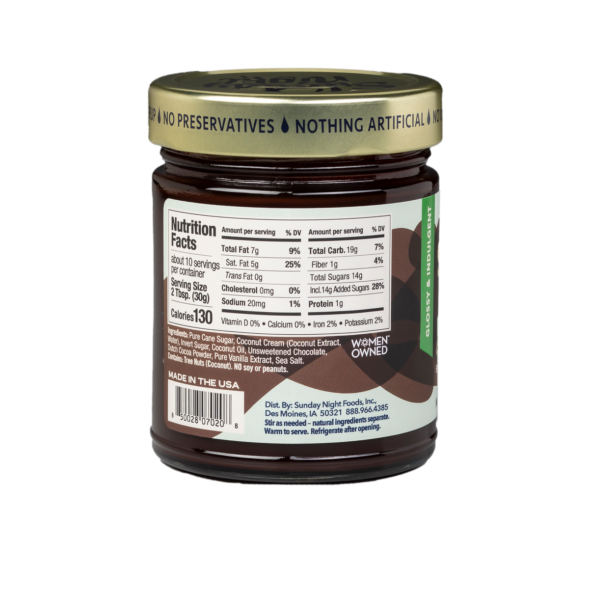 Sunday Night - Fudgy Chocolate Sauce 10 oz